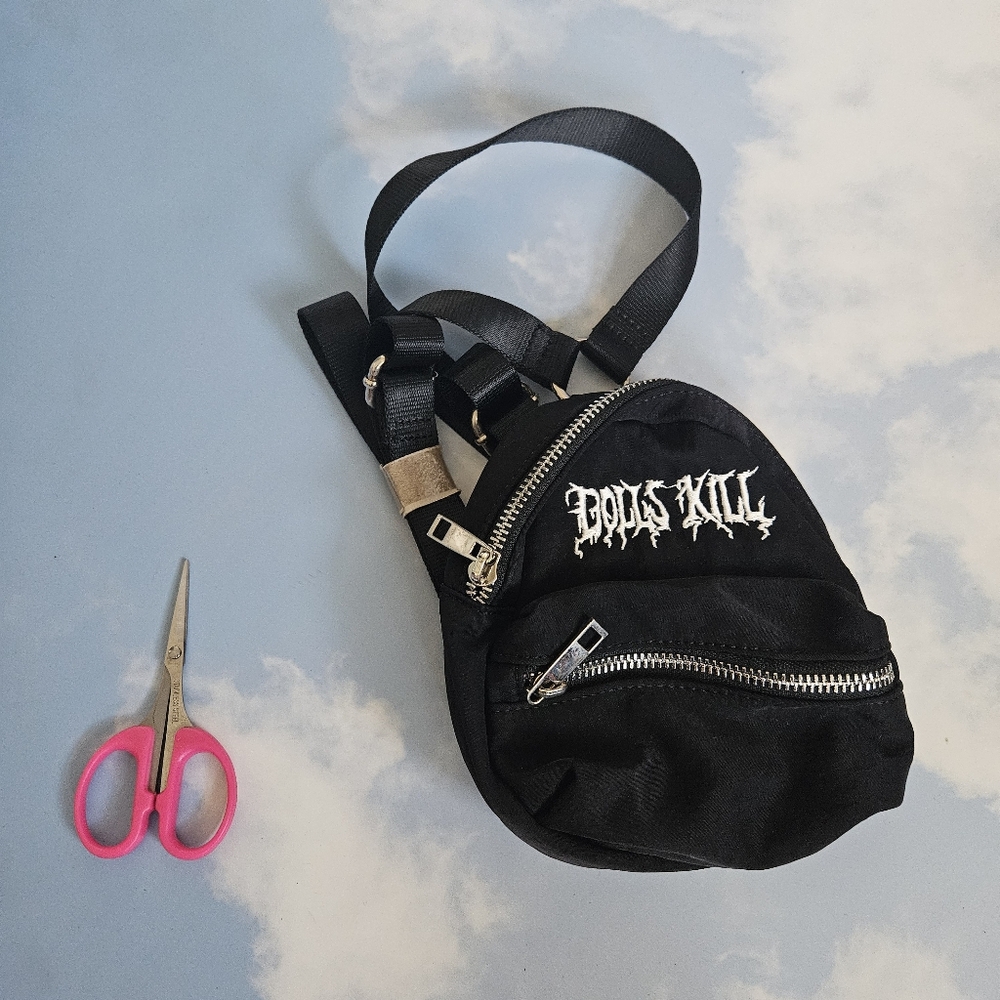 Black Dolls KILL Exclusive Extra Small Mini Backpack - Picture 6 of 12